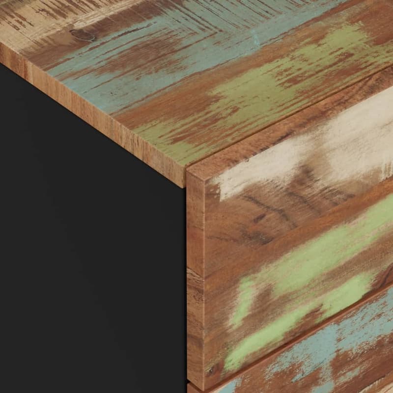 vidaXL Bedside Cabinet 19.7"x13"x24.4" Solid Wood Mango&Engineered Wood