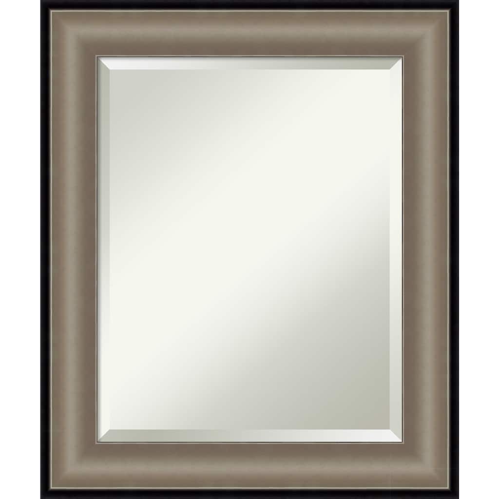Beveled Wall Mirror - Imperial Pewter Black Frame