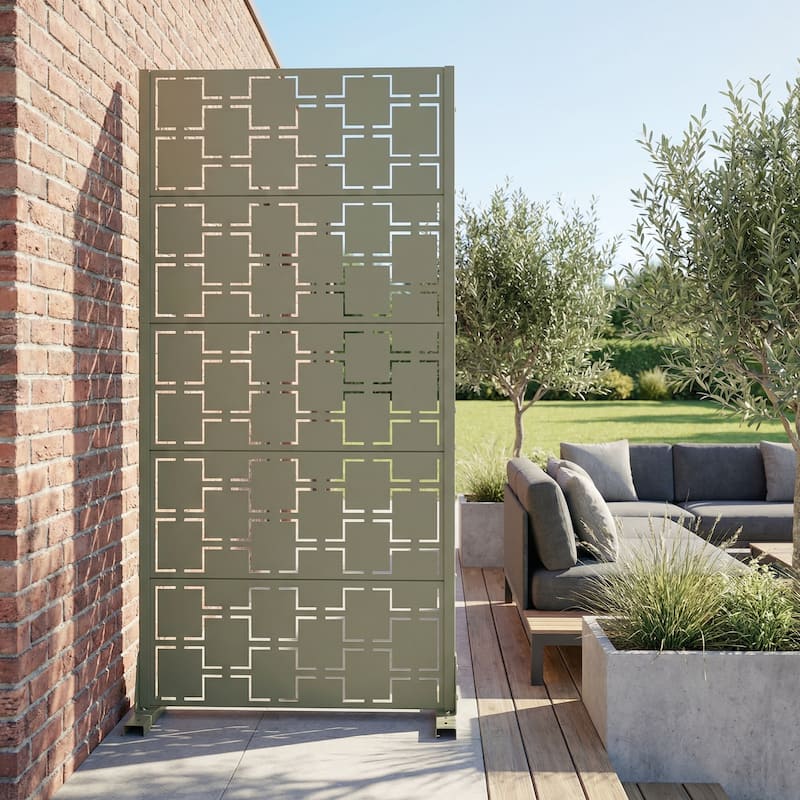 6 ft. H x 4 ft. Metal Privacy Screen Free Standing
