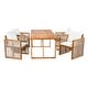 preview thumbnail 6 of 39, Christopher Knight Home - Modern Outdoor Acacia Wood Dining Set with Cushions and Handwoven Rope Chairs
