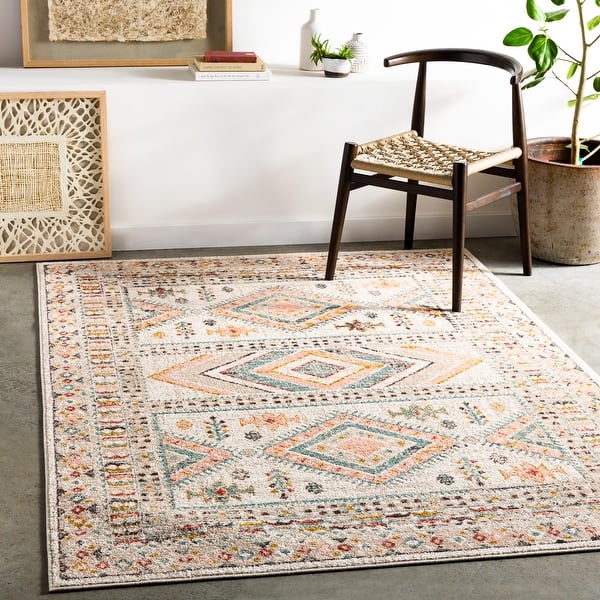 slide 1 of 15, Artistic Weavers Stuart Updated Southwestern Area Rug 5'2" x 7' - Pink/Beige