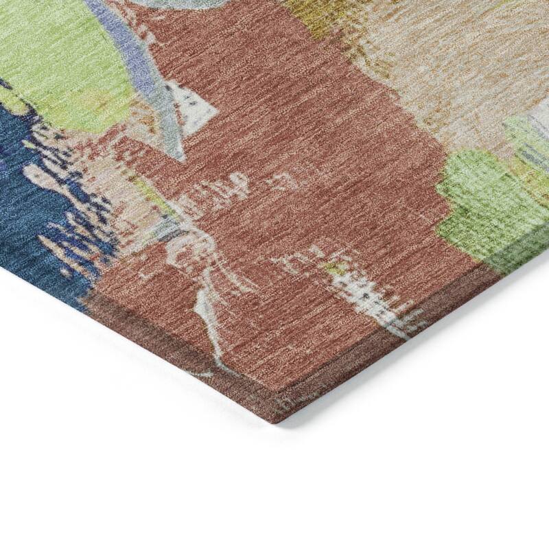 HomeRoots Abstract Transitional Rectangle Outdoor Rug