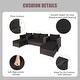preview thumbnail 4 of 7, Gymax 5PCS Outdoor Patio Rattan Conversation Sofa Furniture Set w/ - See Details
