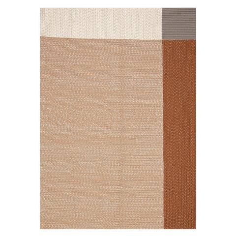 ECARPETGALLERY Sienna Brown Wool Rug - 5'0 x 6'11