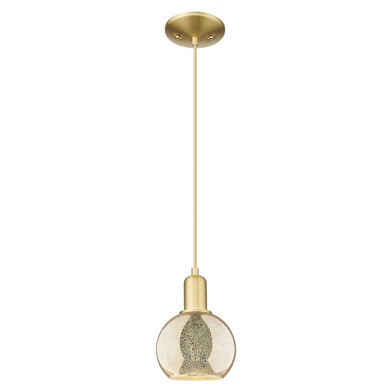 Innovations Lighting Endless Possibilities Arcadia - Athens - 1 Light 6" Cord Hung Mini Pendant - Mercury/Satin Gold