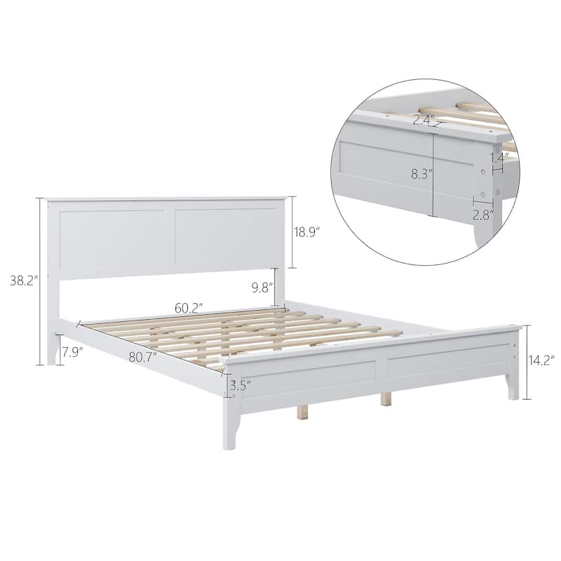 Modern Solid Wood Platform Bed