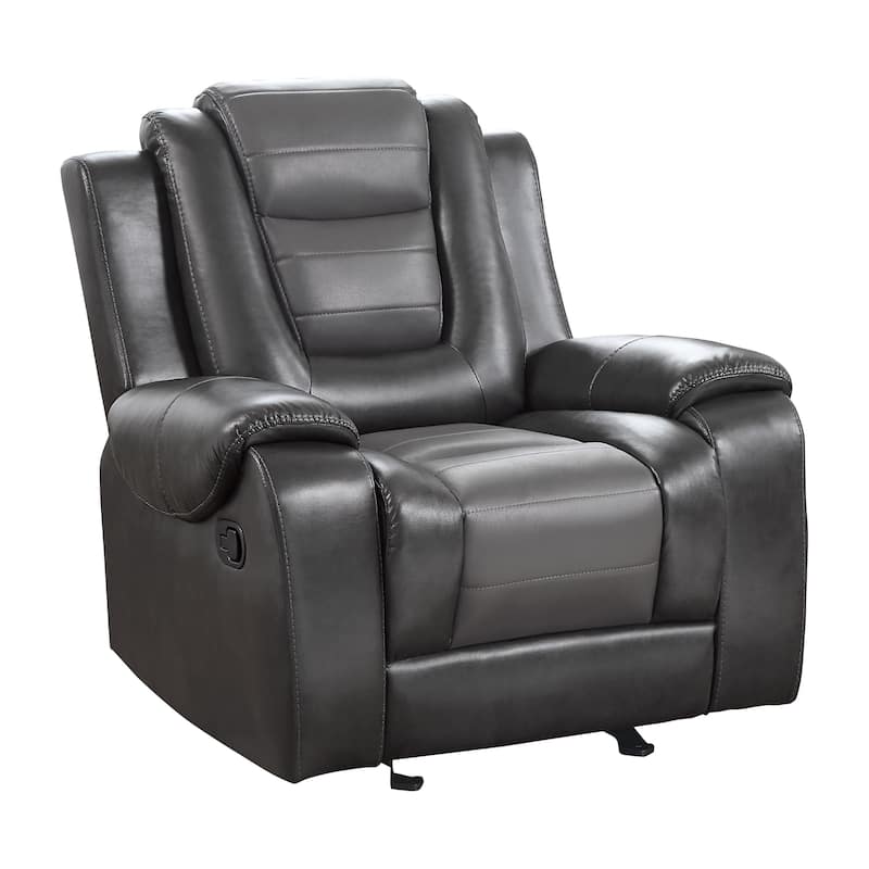 Faux Leather Manual Recliner for Living Room
