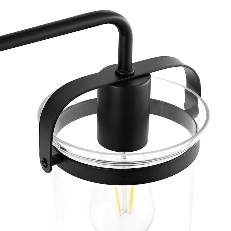 Clear Glass 3-light Armed Vanity Wall Sconce