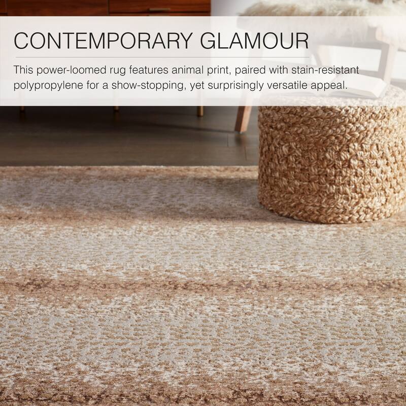 Silver Orchid Axis Animal Print Spotted Area Rug