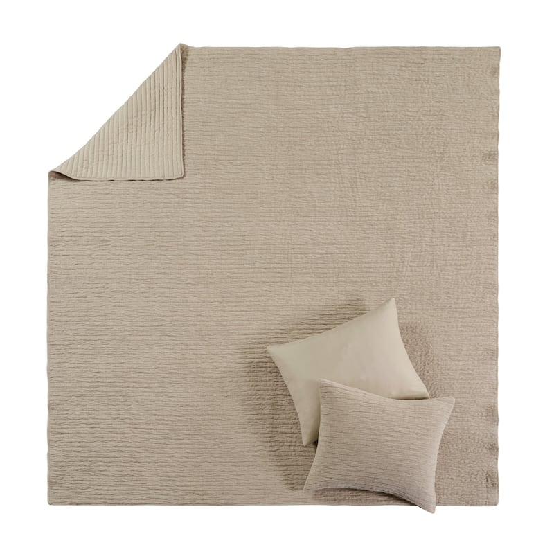 Greenland Home Fashions Velvet Crush Textured Plush Coverlet Set