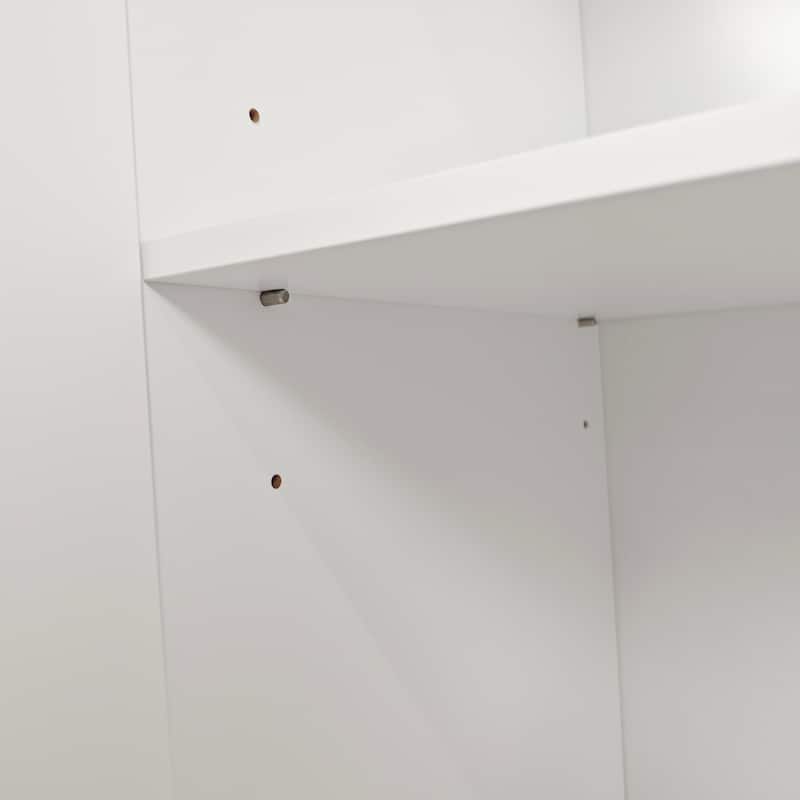Functional 4-Door Intaglio Storage Cabinet with Pine Legs