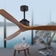 preview thumbnail 14 of 72, Sofucor 52''/60" Large Ceiling Fan without Lights, Remote Control and Reversible Motor Included, Smart Optinal 60"-Remote Control - Black with Walnut Blades
