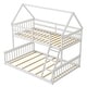 preview thumbnail 7 of 5, Twin Over Full House Bunk Bed with Ladder Convertible to 2 Beds White