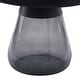 preview thumbnail 13 of 13, Black Titanium Coffee Table with Smoky Gray Glass Base, Round 19x20