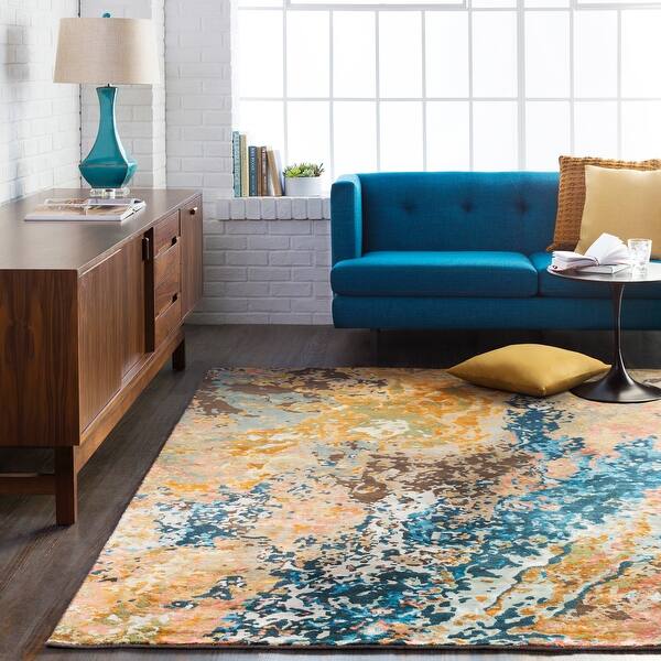 HandKnotted Heywood Abstract Viscose Area Rug 3'3" x 5'3