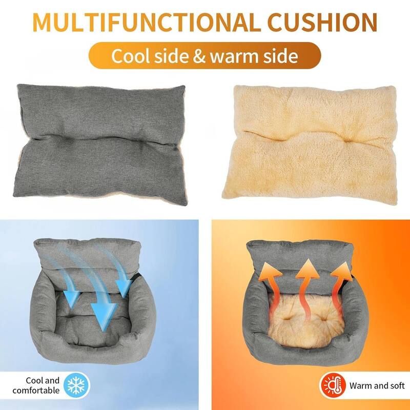 Portable Dog Booster Car Seat Bed for Small Dogs, Puppy Travel Car Seat