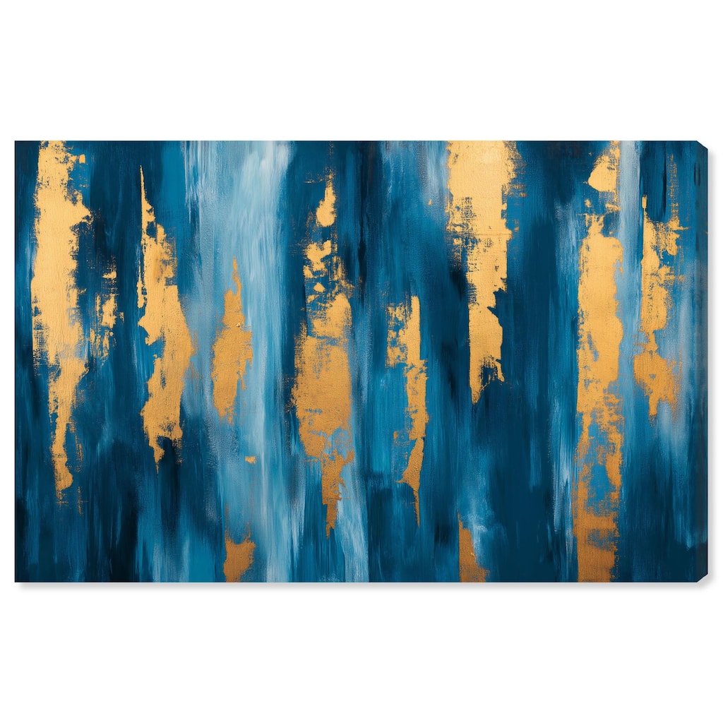 Dark Texture Golden Touch II Canvas by Art Remedy, Gallery Wrapped