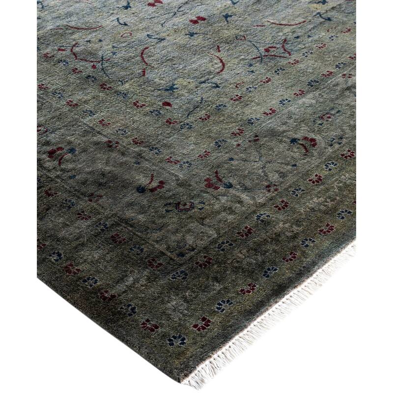 Overdyed One-of-a-Kind Hand-Knotted Area Rug - Gray - 8' 3" x 10' 1"
