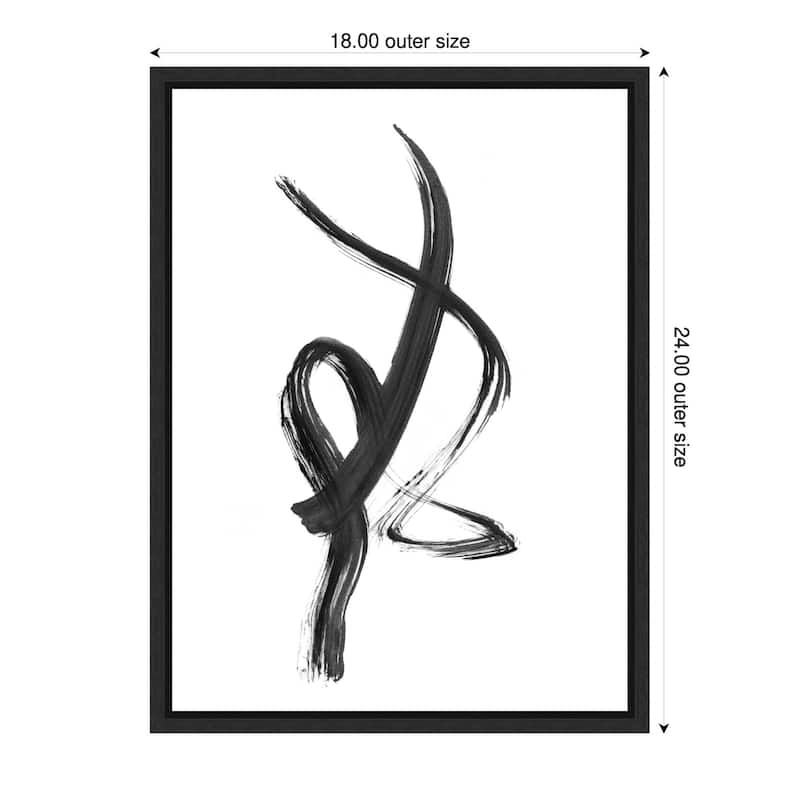 Brush Stroke No. 1 by Danushka Abeygoda (18 x 24 in.), Framed Canvas Wall Art Print