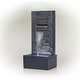 preview thumbnail 8 of 8, Alpine Corporation 32" Tall Cascading Stone Wall Fountain Decoration with LED Lights