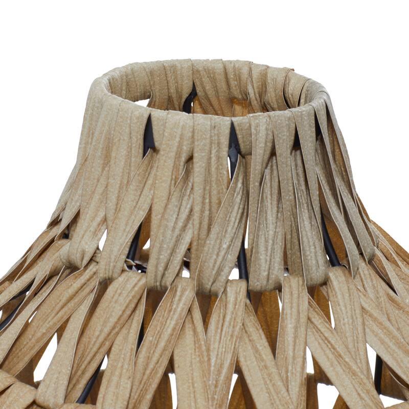 Natural Brown Open Weave Seagrass Bohemian Vase Collection