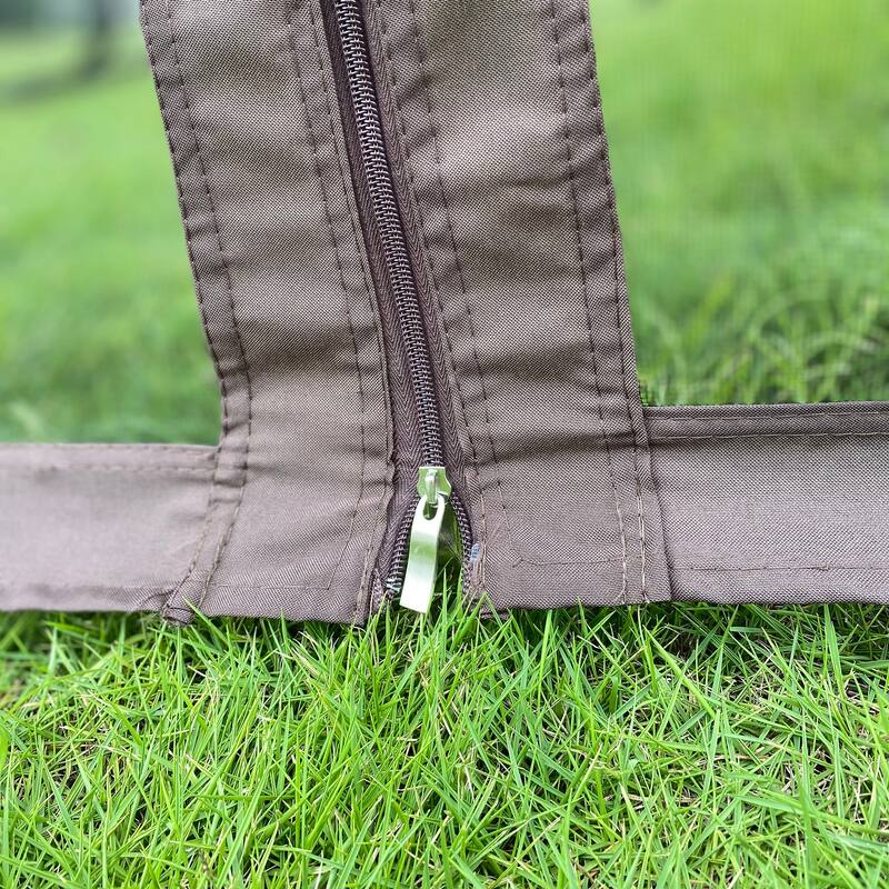 10x10 Outdoor Patio Gazebo Canopy Tent With Ventilated Double Roof And Mosquito net(Detachable Mesh Screen On All Sides)