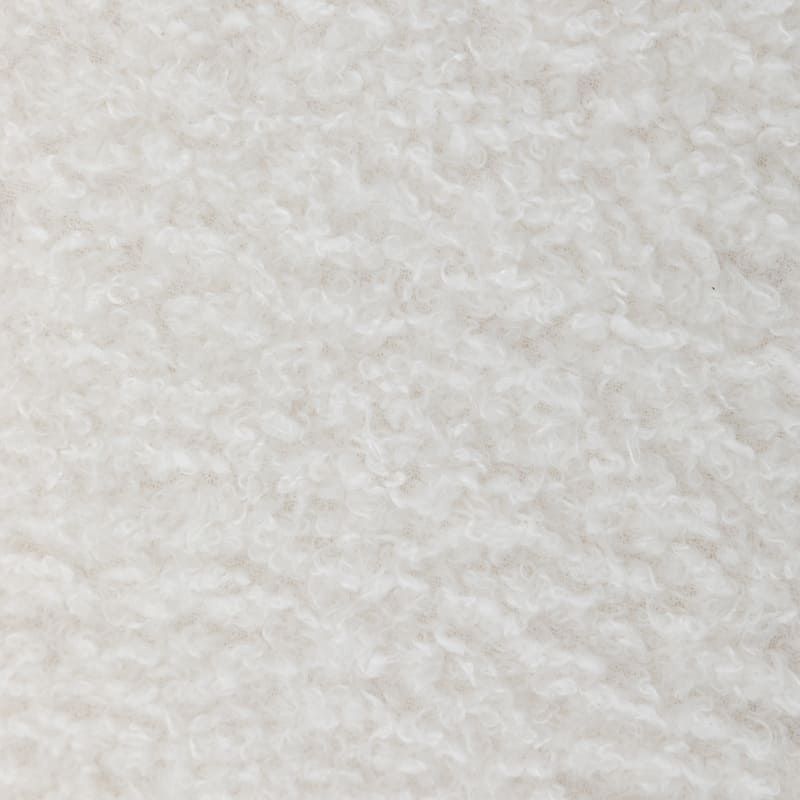 SEYNAR Modern Glam Teddy Fabric Upholstered Round Accent Chair with Flower Shaped Back Design Set of 2