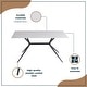 preview thumbnail 34 of 131, Elega Modern Sintered Stone Dining Table Modern Trestle Base Powder-Coated Steel Frame Kitchen Table - 47"-71"
