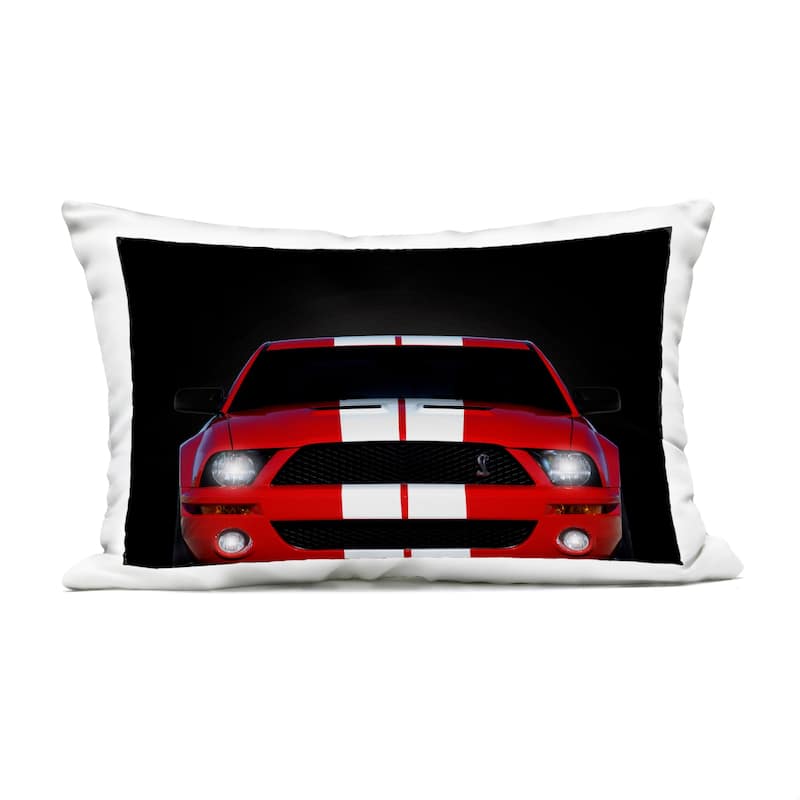 Stupell Iconic Red Sports Car Printed Outdoor Throw Pillow Design by Mark Rogan - Accent - Polyester - Red - Single