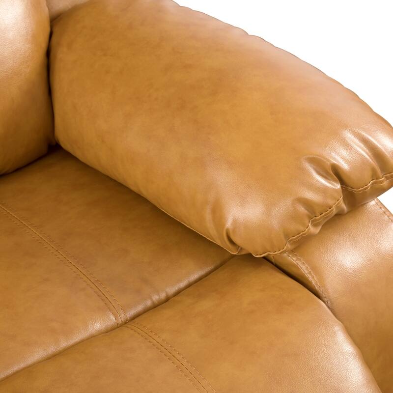 Ginger Faux Leather Push-back Recliner Accent Chair