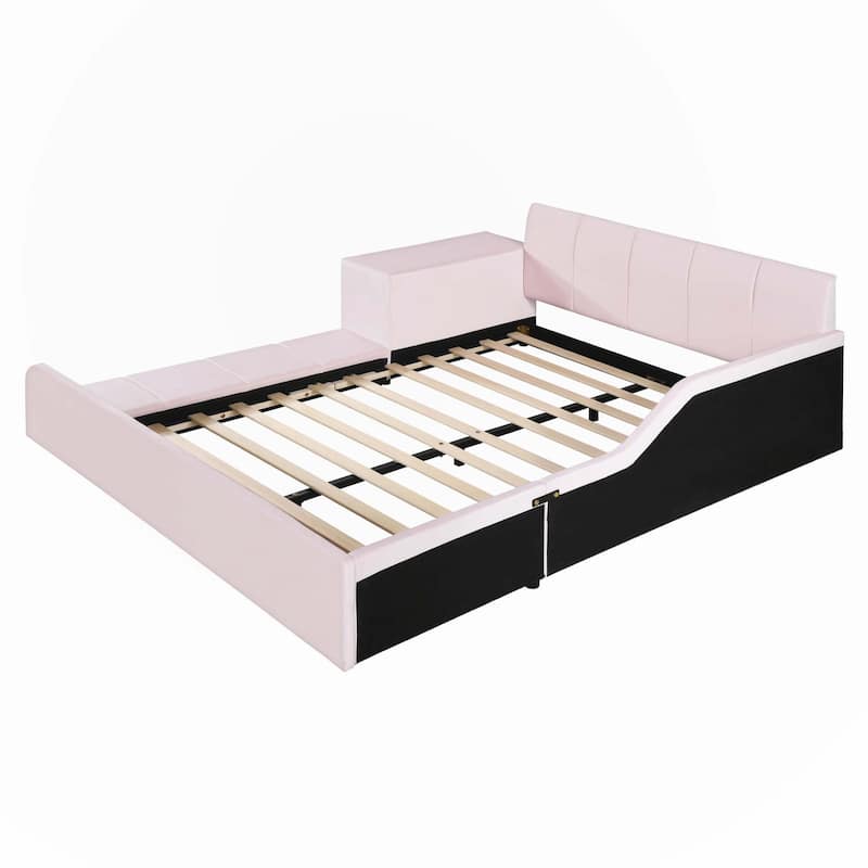 Full Size Upholstered Grounded Bed