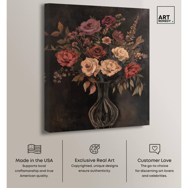Smoldering Bouquet Canvas by Art Remedy, Gallery Wrapped