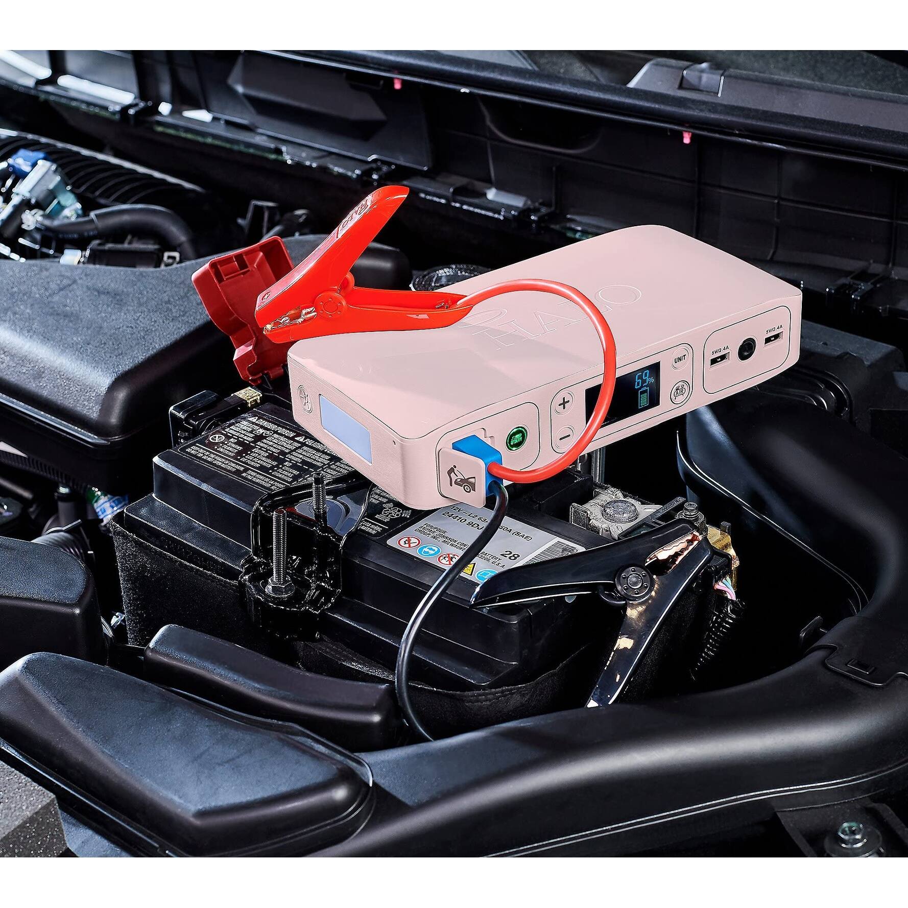 Portable Vehicle Jump Starter with Air Compressor, Power Bank with