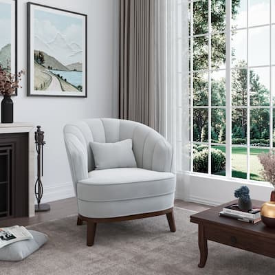 Ava Upholstered Barrel Accent Chair