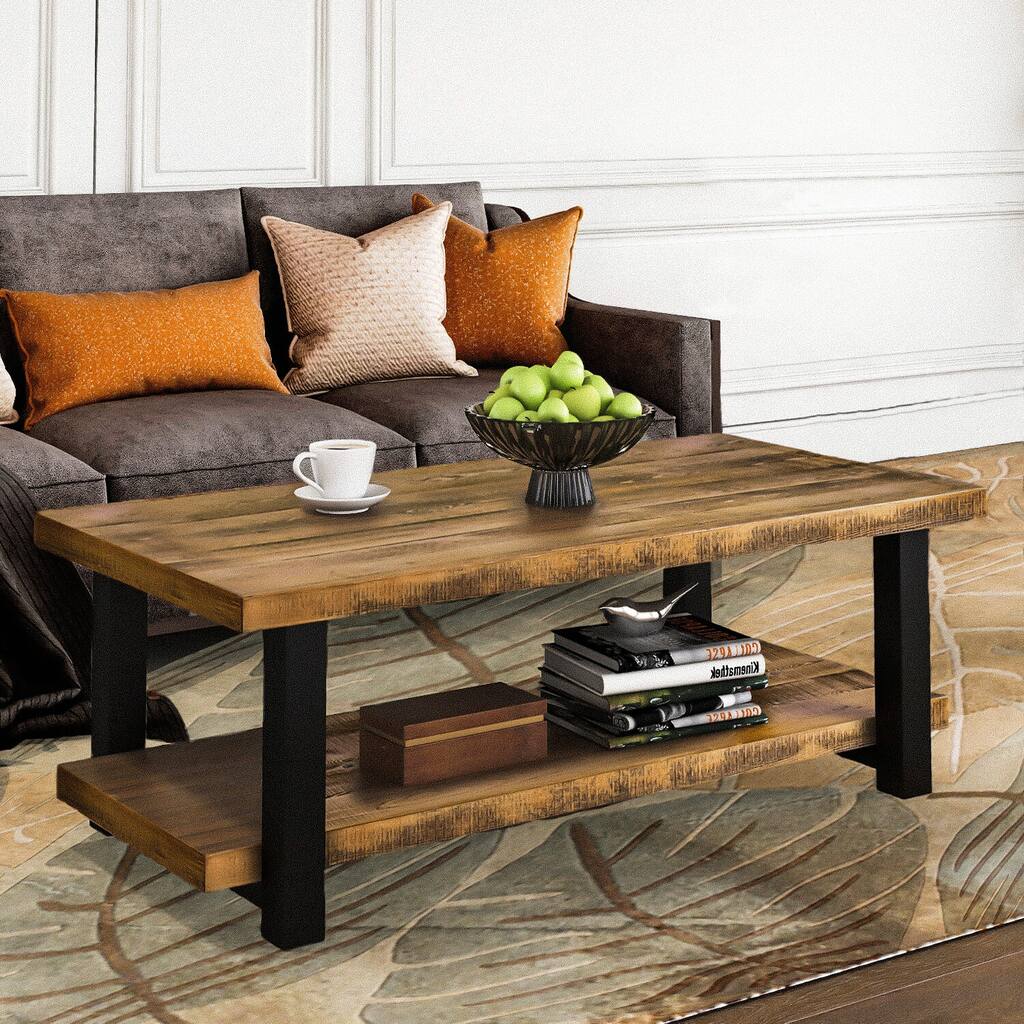 Coffee Table with Storage Shelf