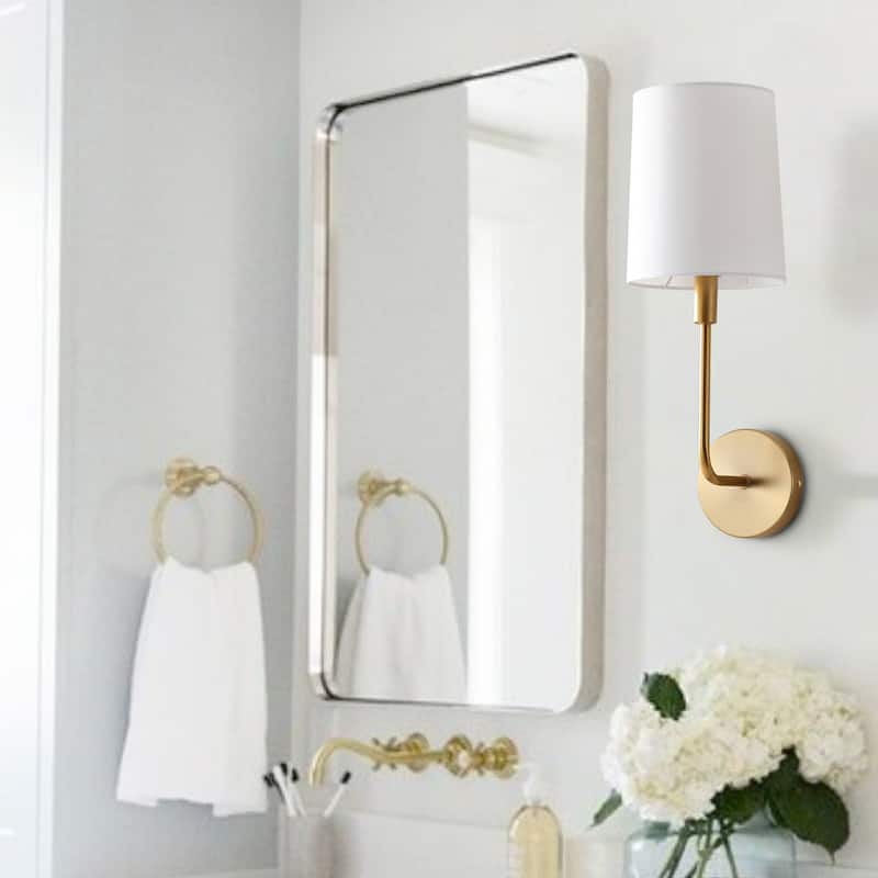 SAFAVIEH Lighting Jaxson Wall Scnonce - Brass - 6.8"x7.8"x18.3"