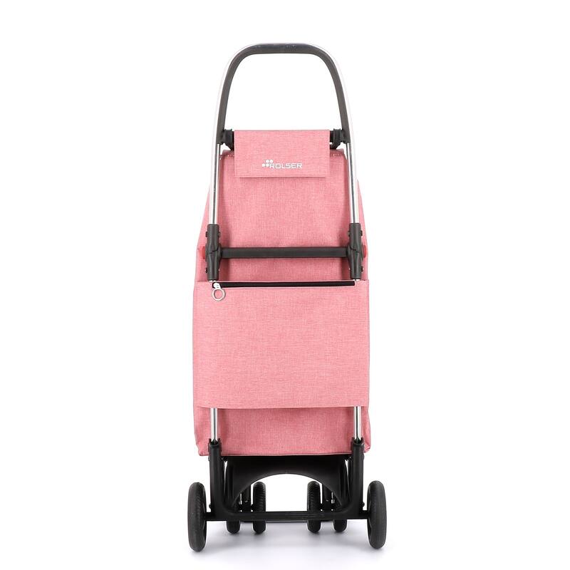 Shopping Trolley Rolser I-Max Tweed 4 Wheels 2 Swiveling Foldable - 15.55 in. W x 41.34 in. H x 12.8 in. D