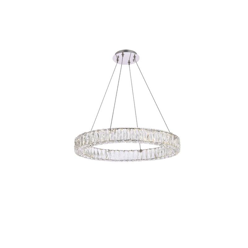 Indigo Home 26 inch LED round Single pendant - Chrome