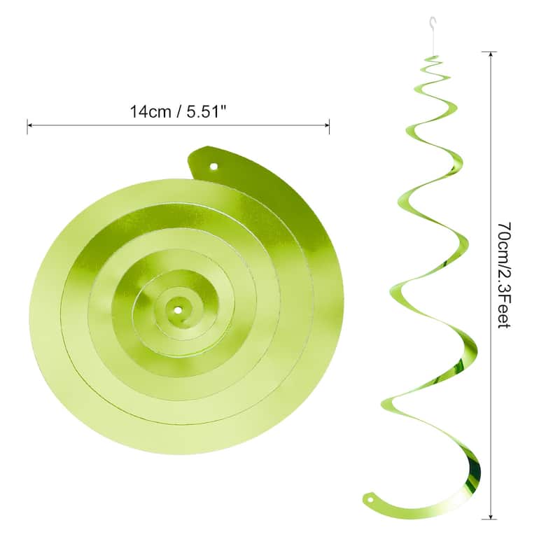 30 Pcs Gold Party Hanging Double Strip with Hang Tag String,Hook - Light Green
