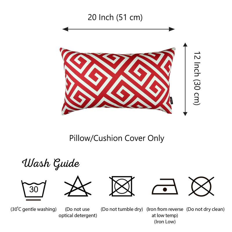 Greek Key Lumbar Throw Pillow Cover