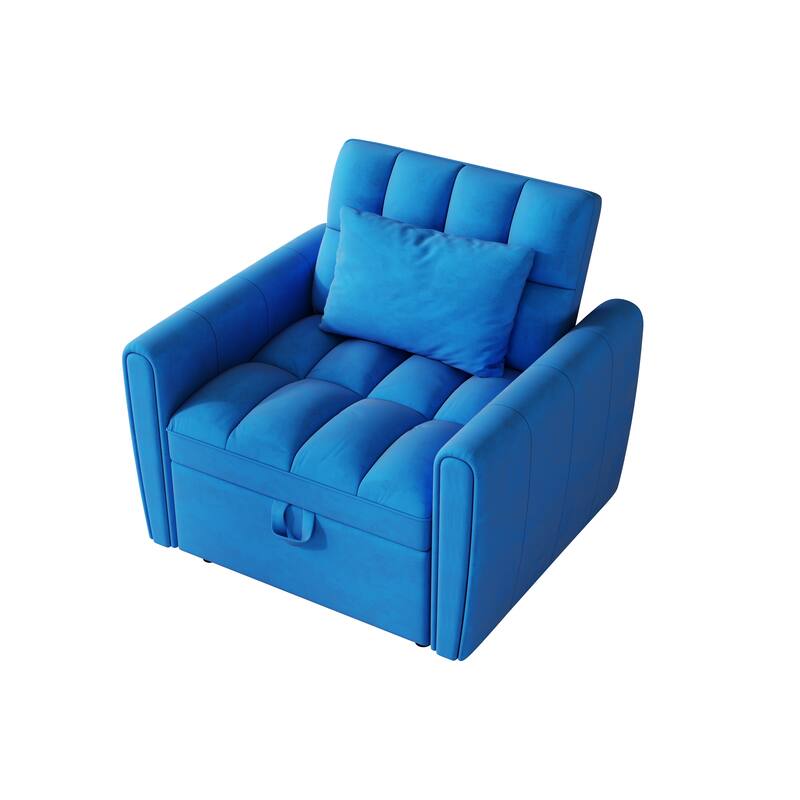 38.2-Inch Foldable Large-Size Sofa Bed,Sofa Bed With Adjustable Backrest,3 Positions And Pillows
