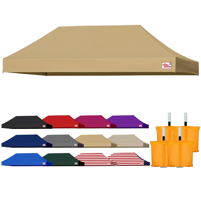 Tradesparker Commercial Canopy Replacement Top Windproof with Sand Bags