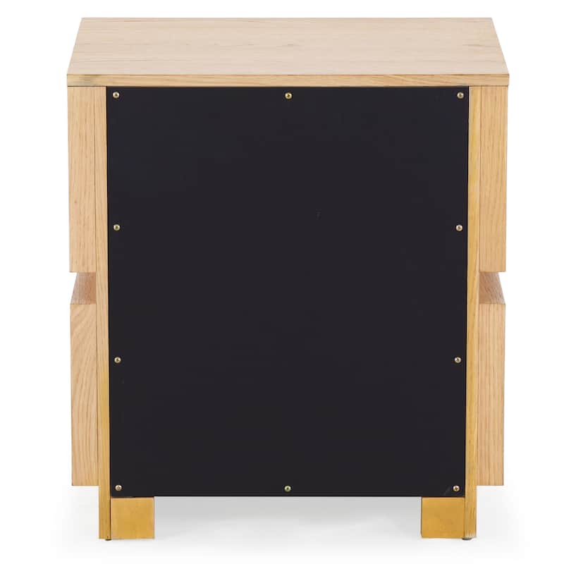 SAFAVIEH Couture Titus 2 Drawer Stacked Nightstand