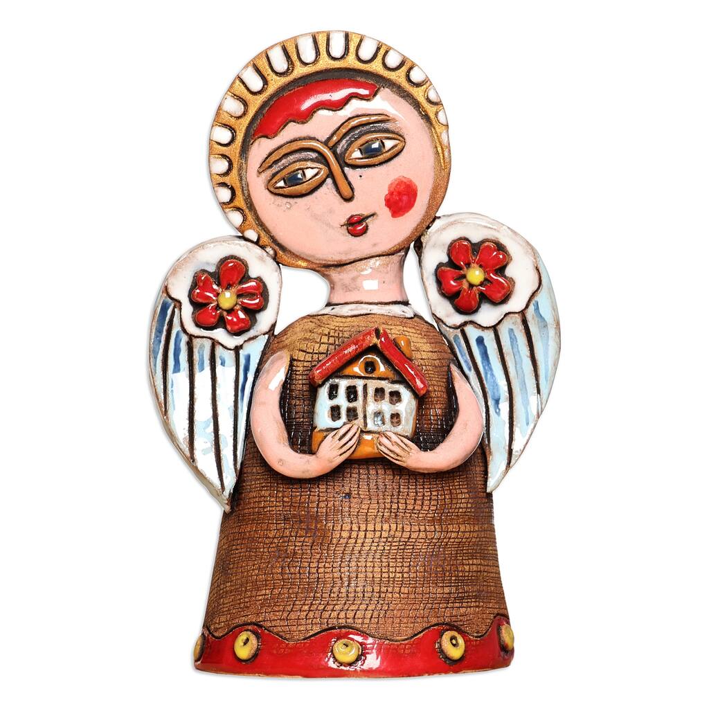 Novica Handmade Blessed Home Ceramic Sculpture