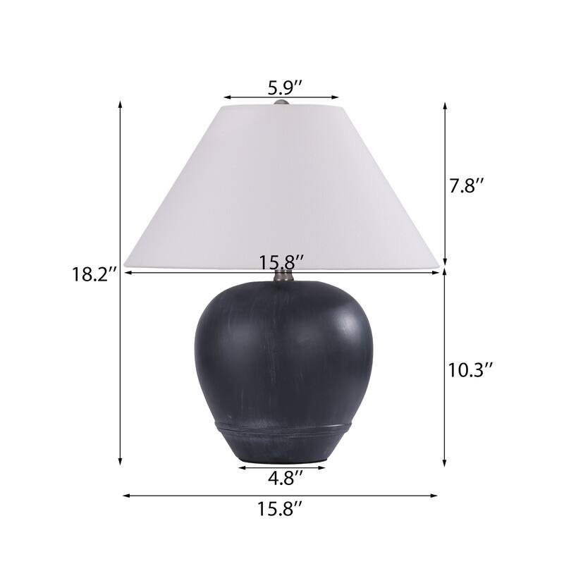 Global Accent Ceramic Table Lamp with Linen Shade