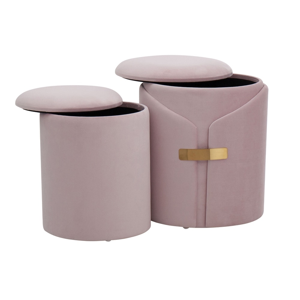 Silver Orchid Dahlia Ottoman Set