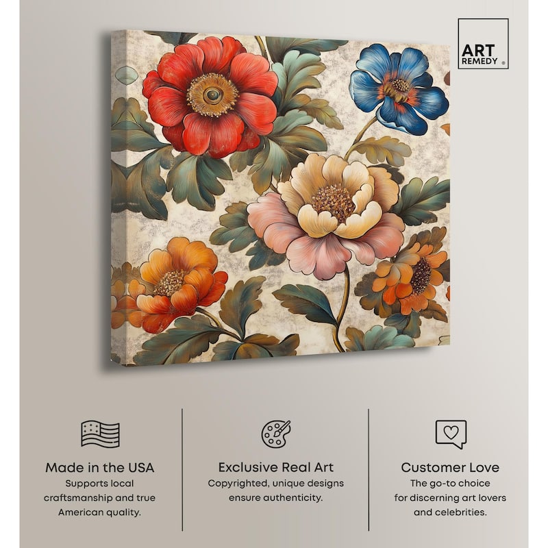 Golden Gardenia II Canvas by Art Remedy, Gallery Wrapped