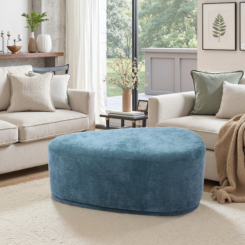 Modern Triangular Upholstered Accent Ottoman