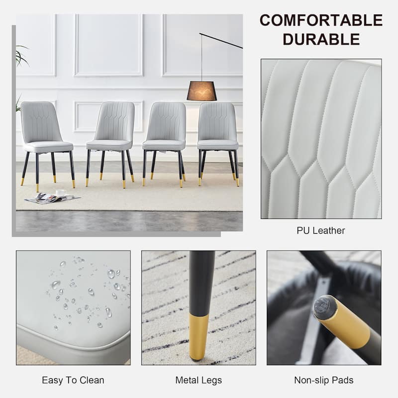 Modern PU Leather Dining Chair ,Set of 4