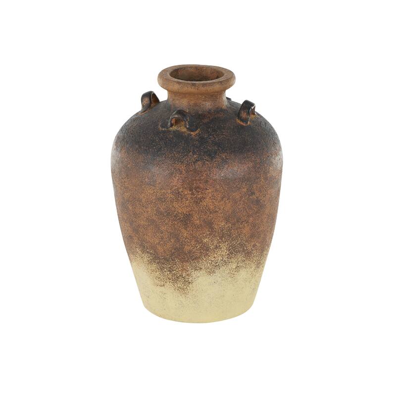Magnesium Oxide Textured Ombre Antique Amphora Decorative Vase - Copper - Roche River Decor